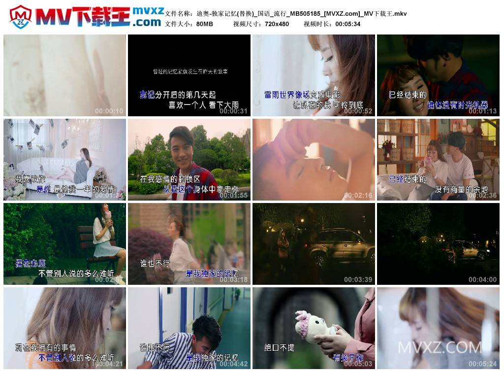 迪奥-独家记忆(替换)_国语_流行_MB505185